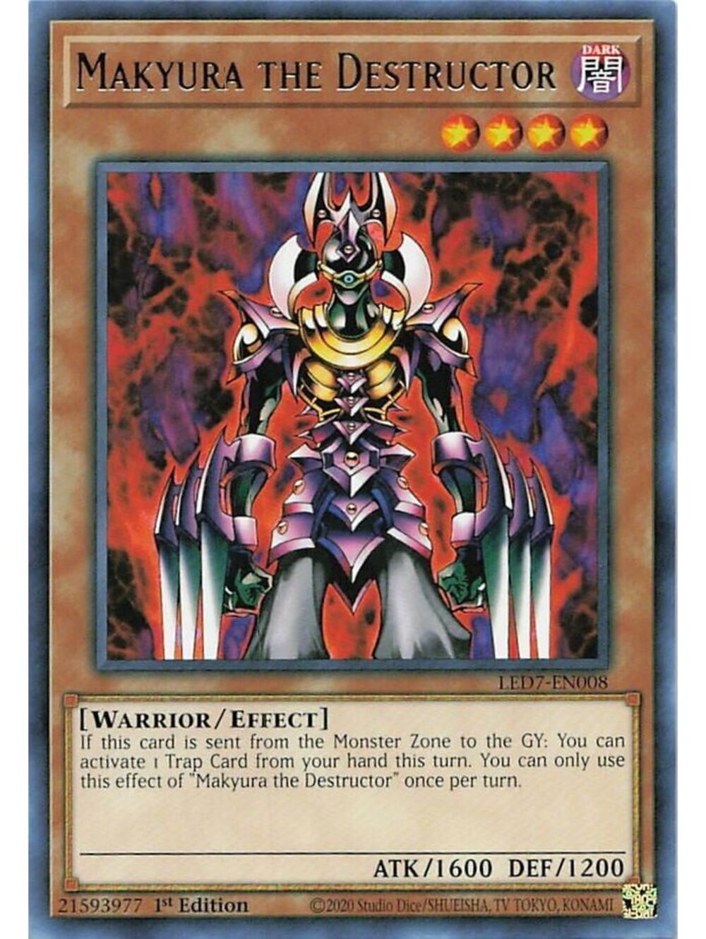 Yu-Gi-Oh! TCG 2020 Makyura the Destructor NM LED7